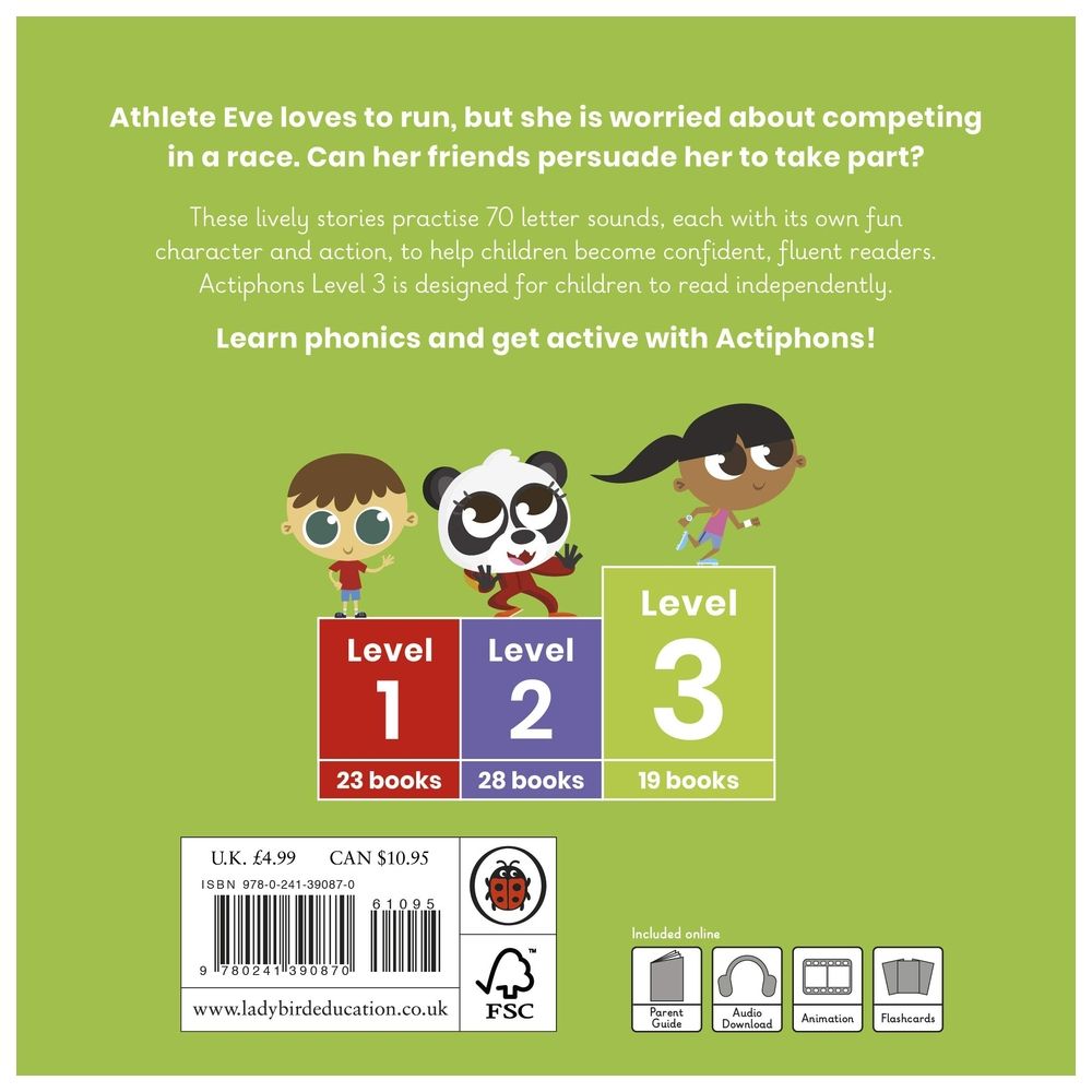  كتاب actiphons level 3 book 16 athlete eve: learn phonics and get active with actiphons!