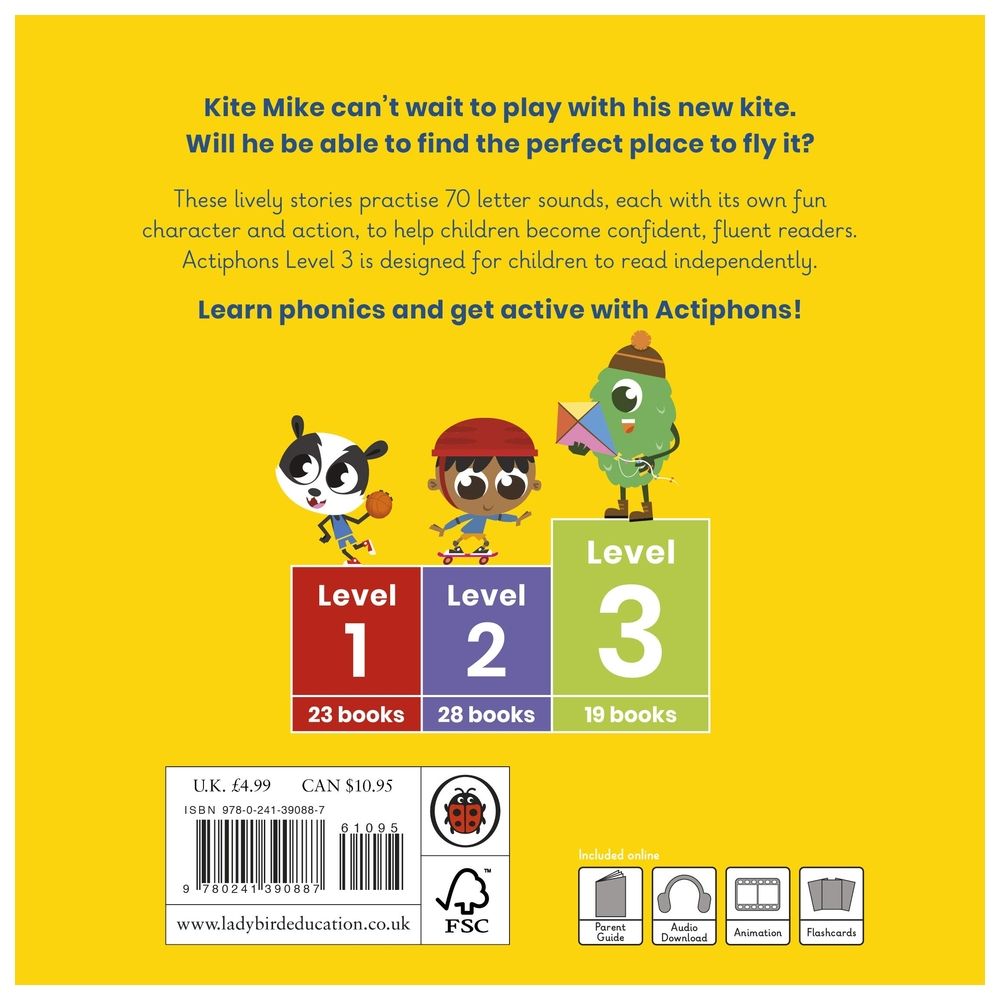  كتاب actiphons level 3 book 17 kite mike: learn phonics and get active with actiphons!