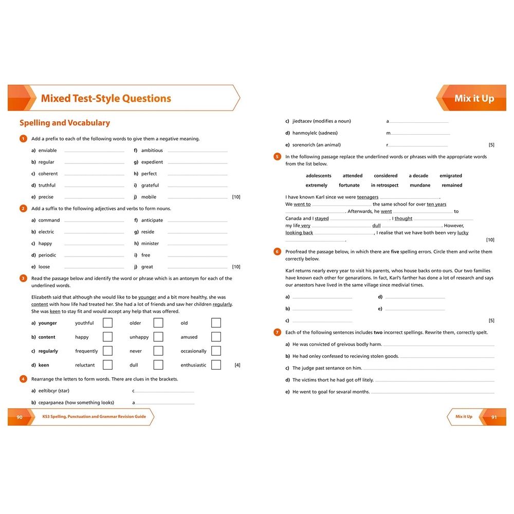 KS3 Spelling Punctuation And Grammar All In One Complete Revision And Practice