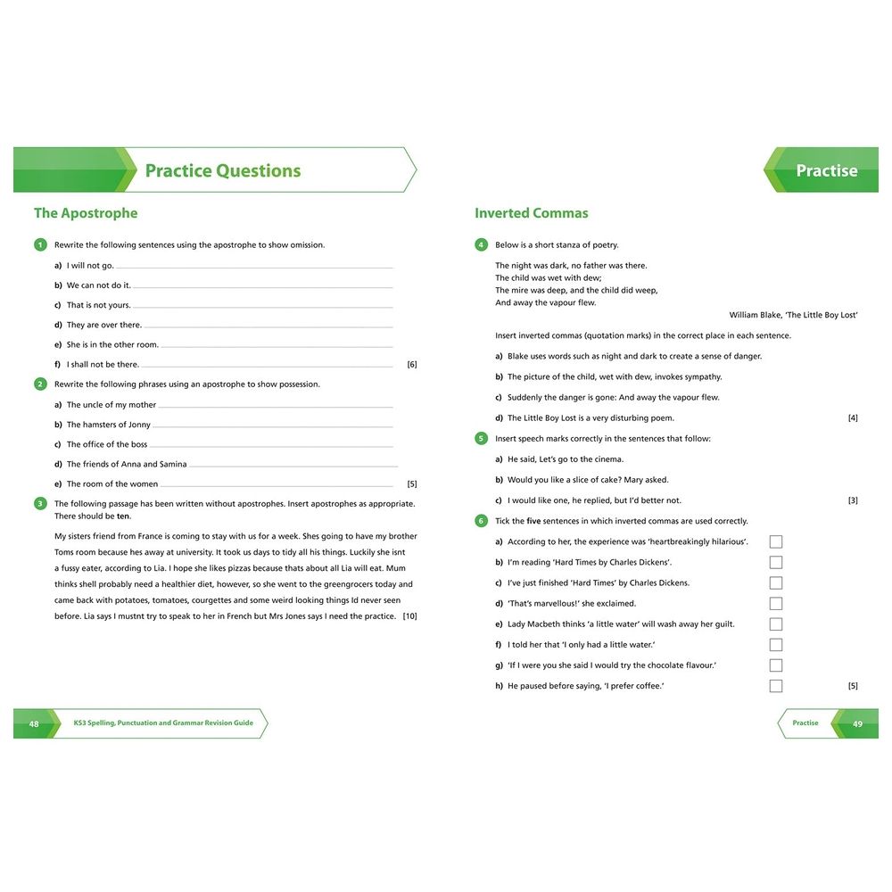 KS3 Spelling Punctuation And Grammar All In One Complete Revision And Practice