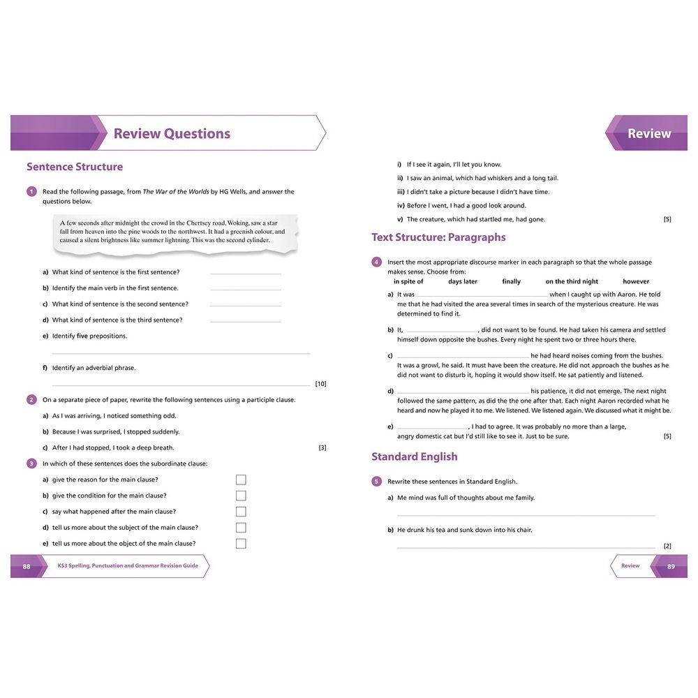 KS3 Spelling Punctuation And Grammar All In One Complete Revision And Practice