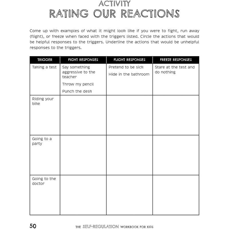 Self-Regulation Workbook For Kids