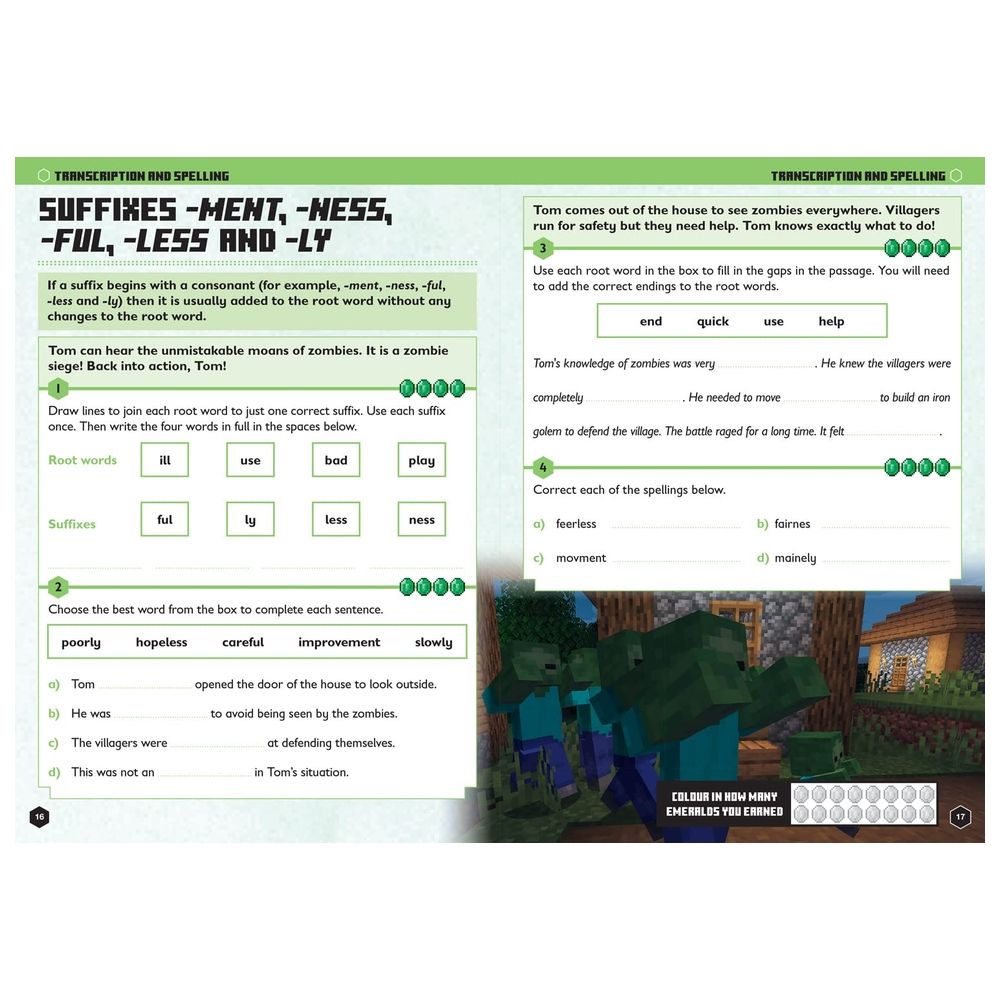 كتاب التمارين Minecraft English Ages 6-7: Official Workbook