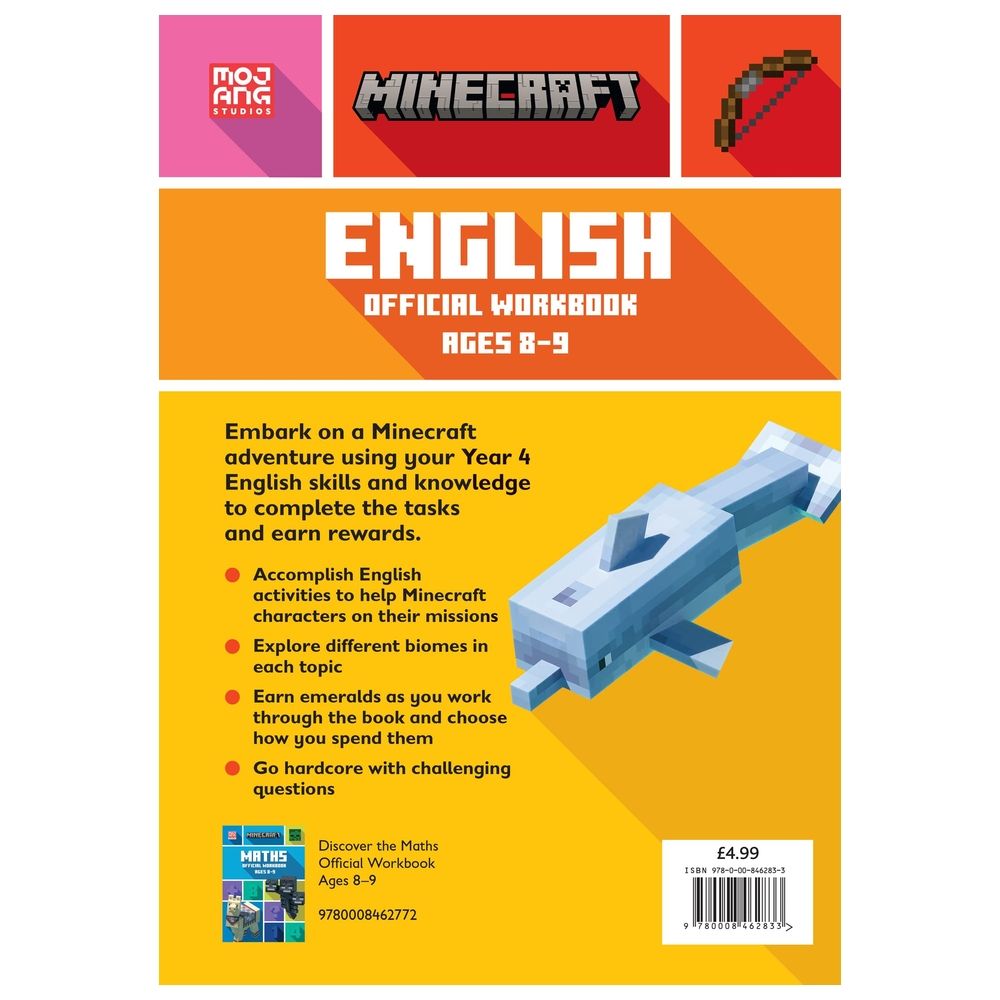 كتاب التمارين Minecraft English Ages 8-9: Official Workbook