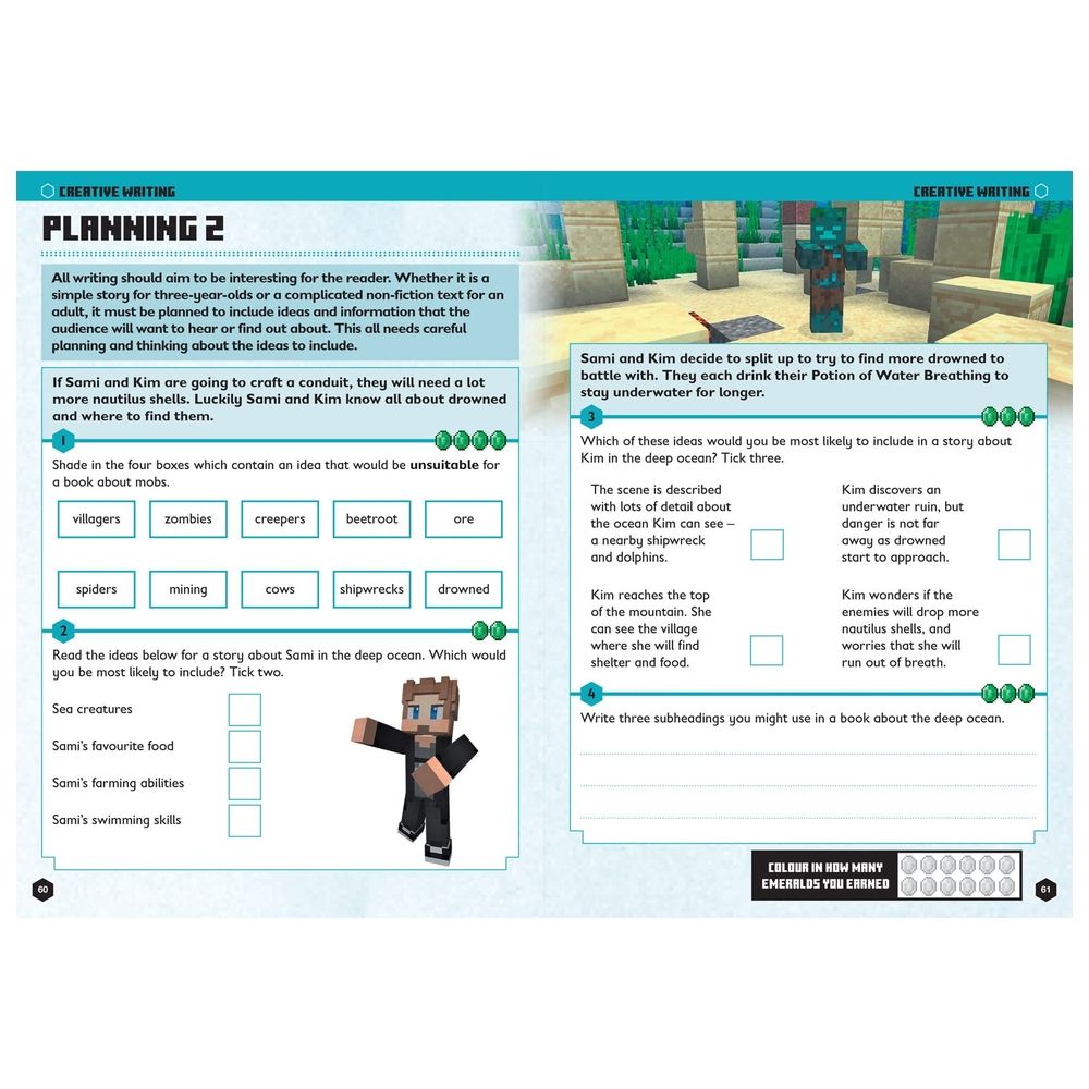 كتاب التمارين Minecraft English Ages 8-9: Official Workbook