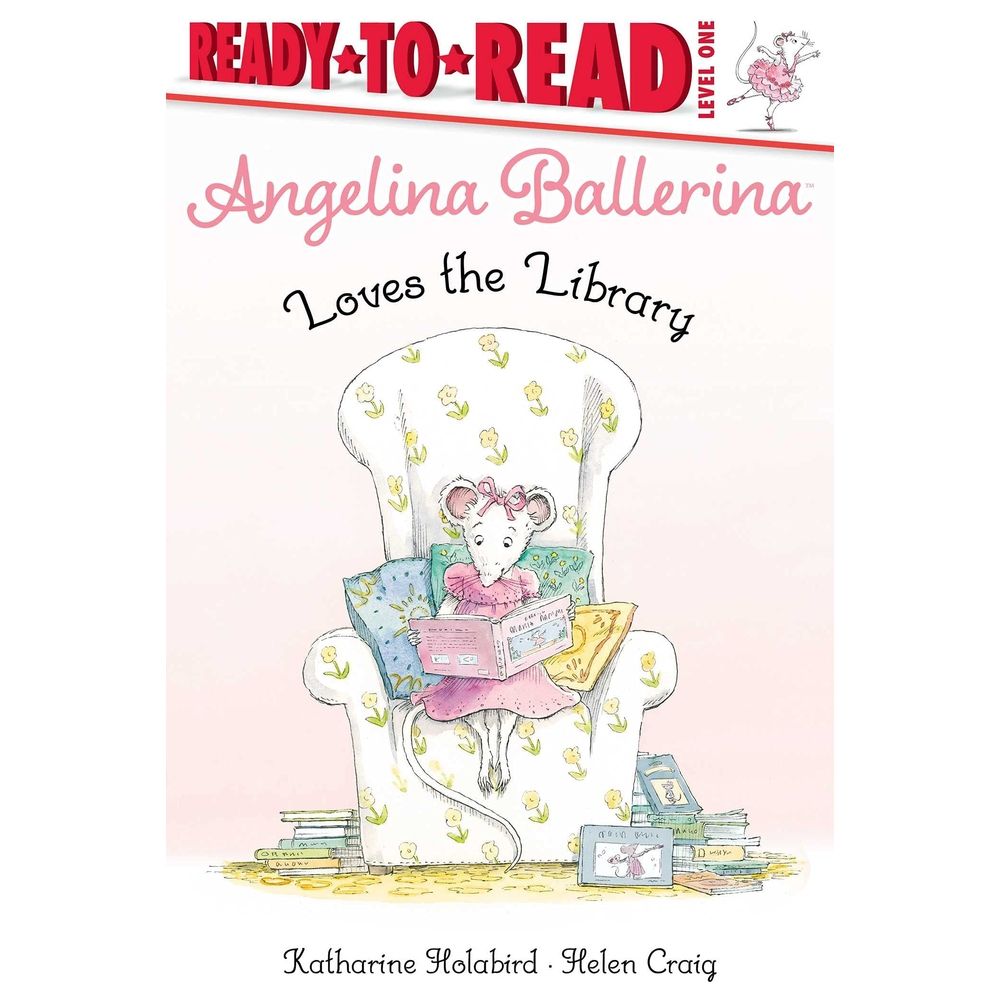  كتاب angelina ballerina loves the library: ready-to-read level 1