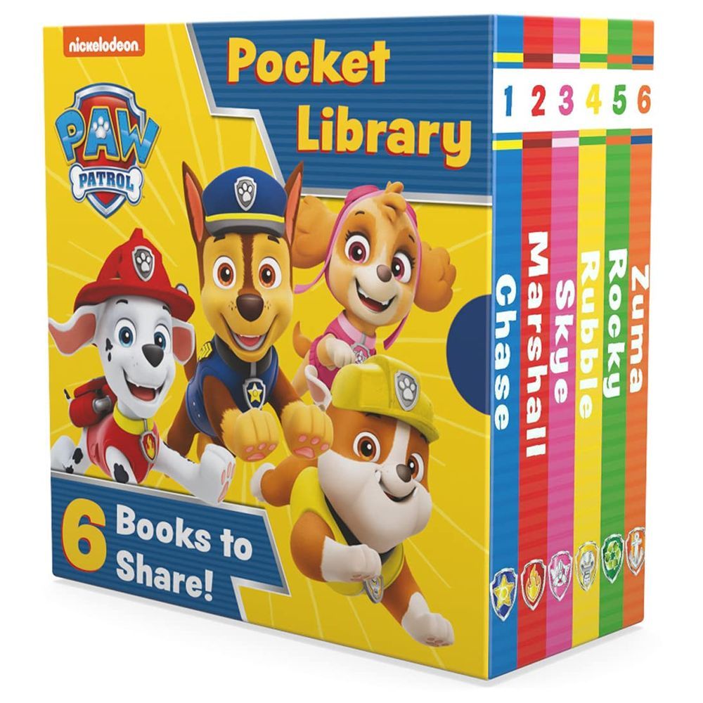 مجموعة كتب Paw Patrol Pocket Library - 6 كتب