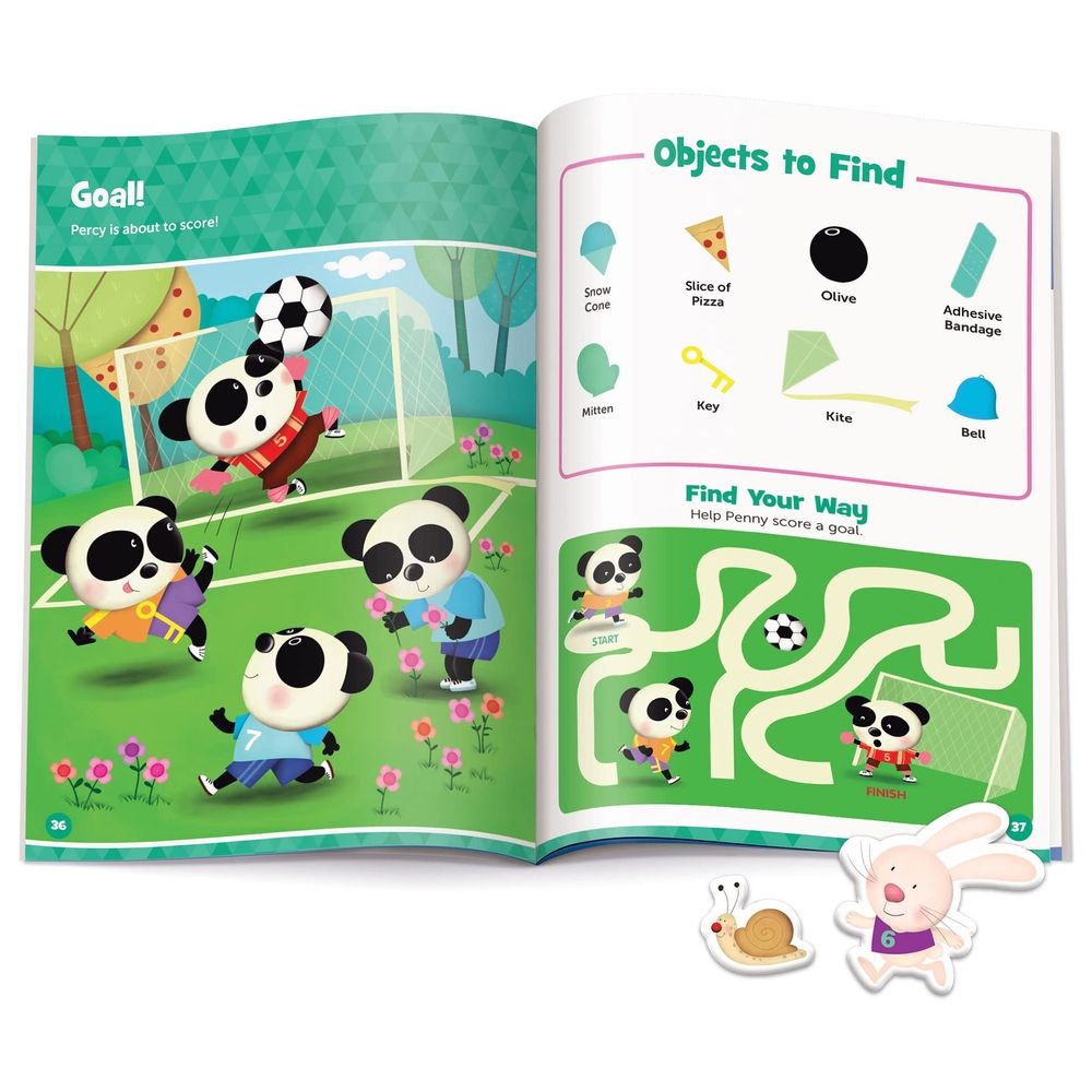  كتاب baby animal hidden pictures puffy sticker playscenes