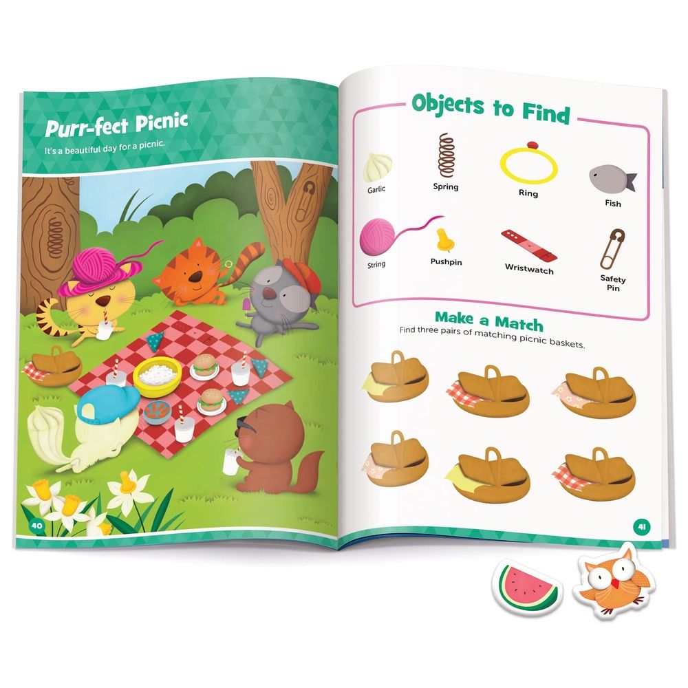  كتاب baby animal hidden pictures puffy sticker playscenes