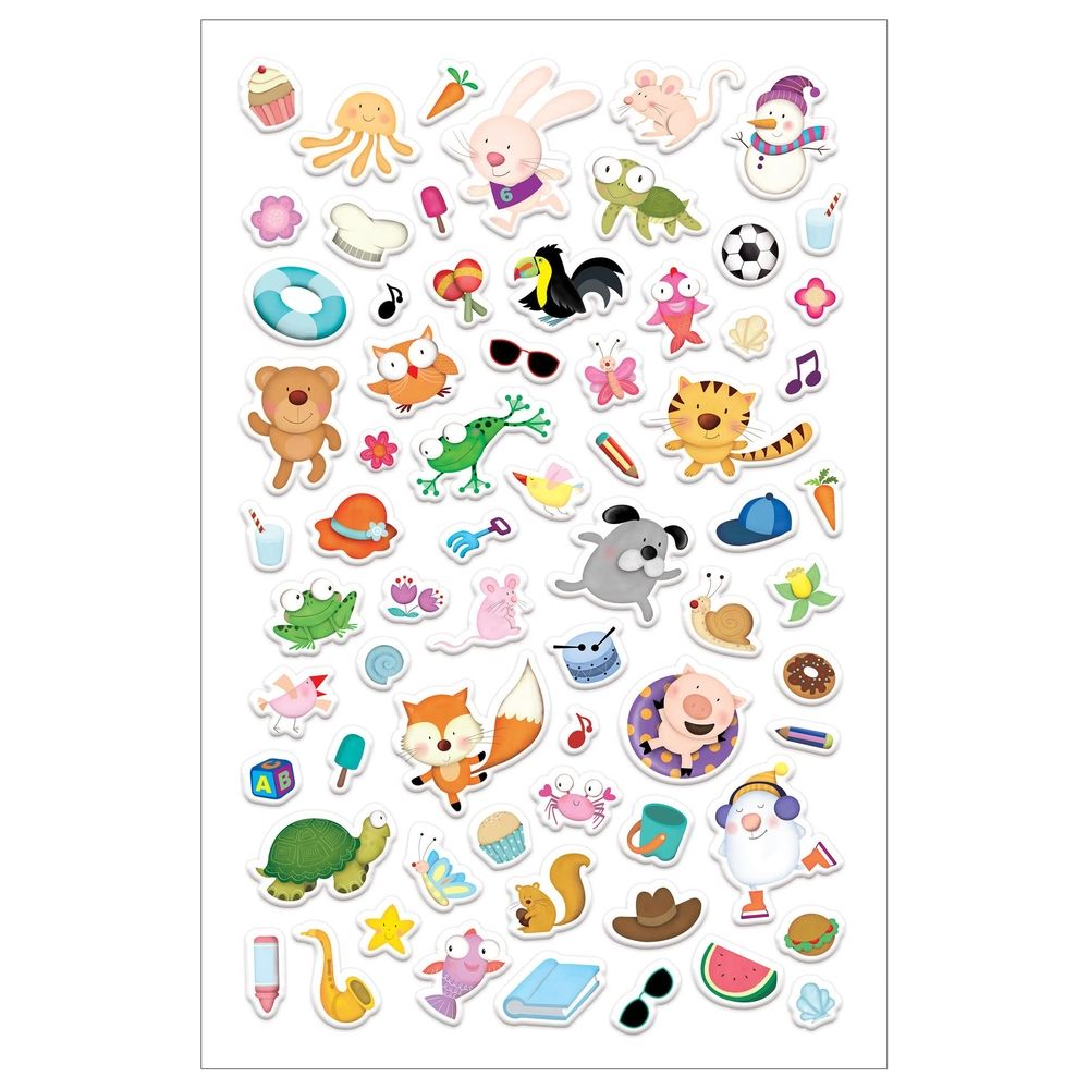  كتاب baby animal hidden pictures puffy sticker playscenes