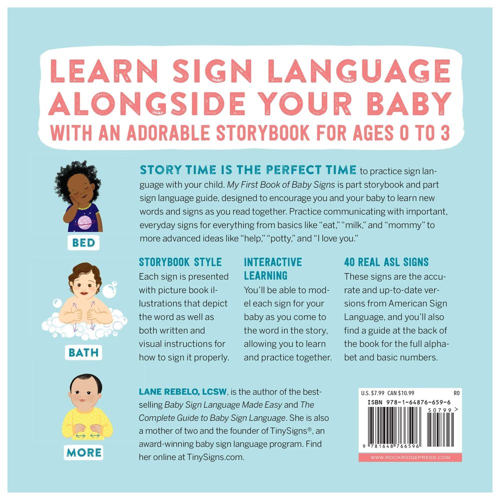  كتاب my first book of baby signs: 40 essential signs to learn and practice