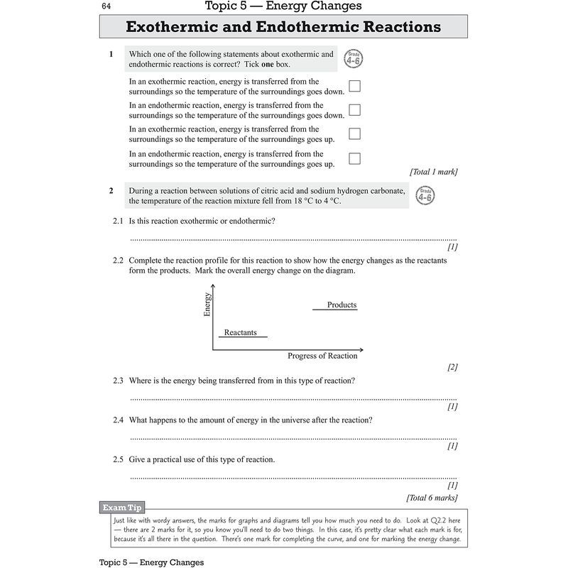 New Gcse Chemistry Exam Practice Workbook