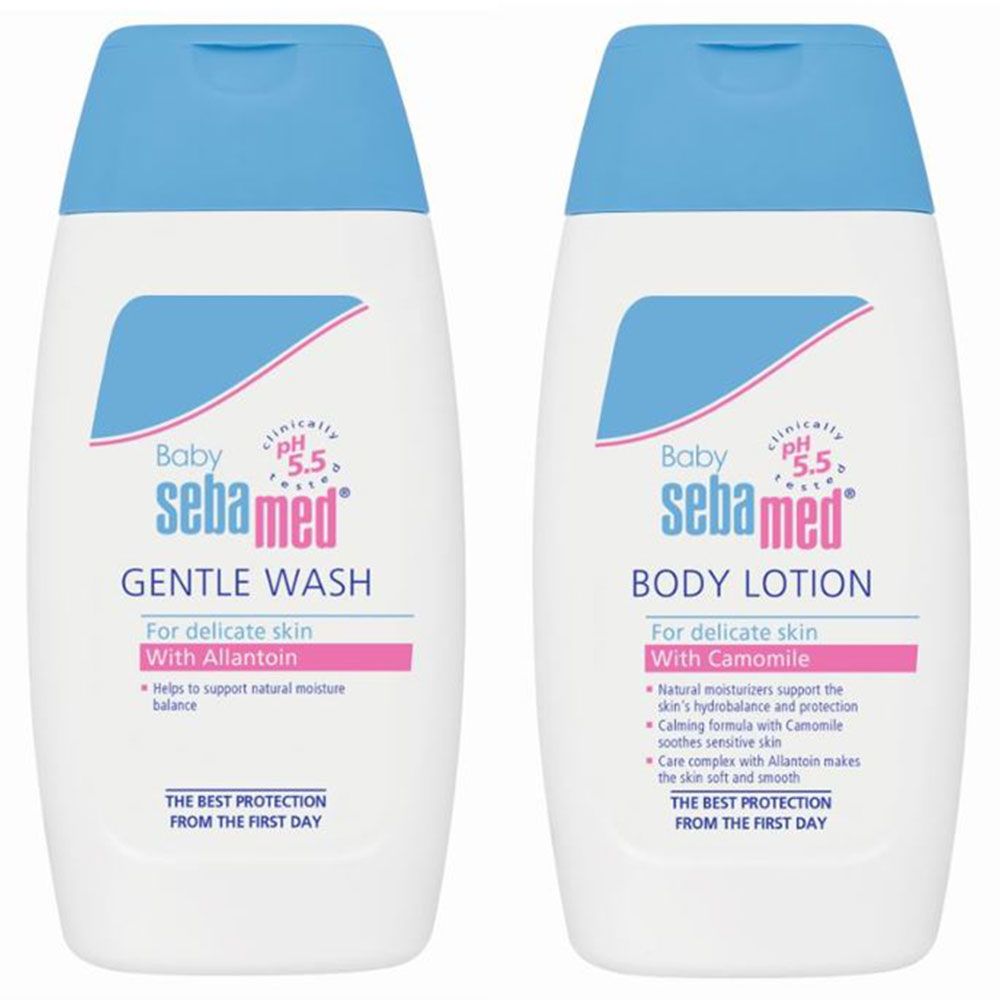 Sebamed - Baby Wash 200ml And Baby Lotion 200ml