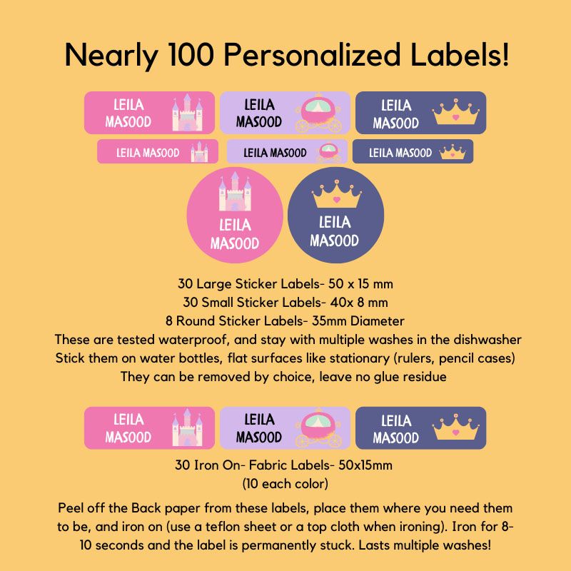 Impressions - Personalized Labels - Castles & Princesses