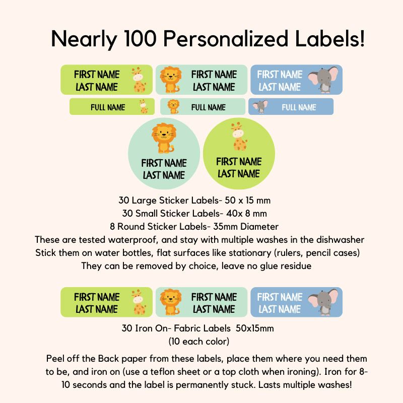 Impressions - Personalized Waterproof Labels - Jungle Friend