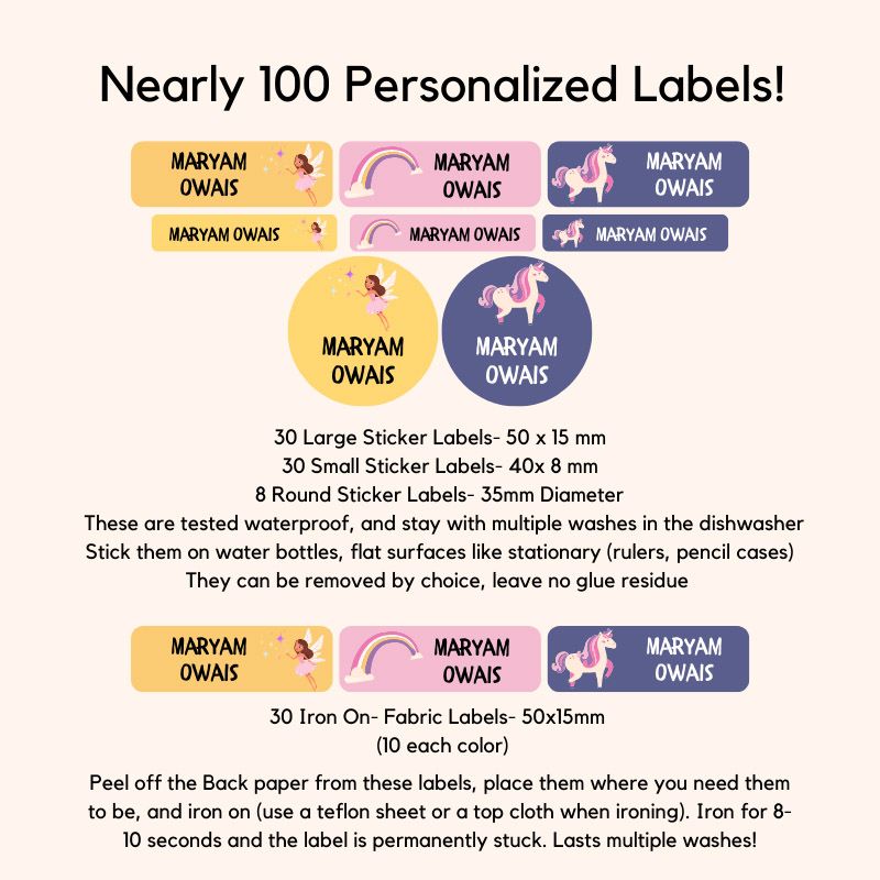 Impressions - Personalized Labels - Fairies & Unicorns