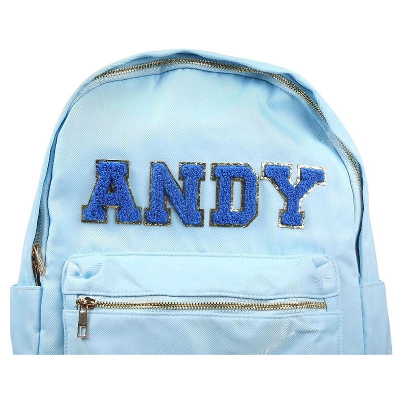 Impressions - Kids Backpack w/ Personalized Chenille Letters - 17-Inch - Blue