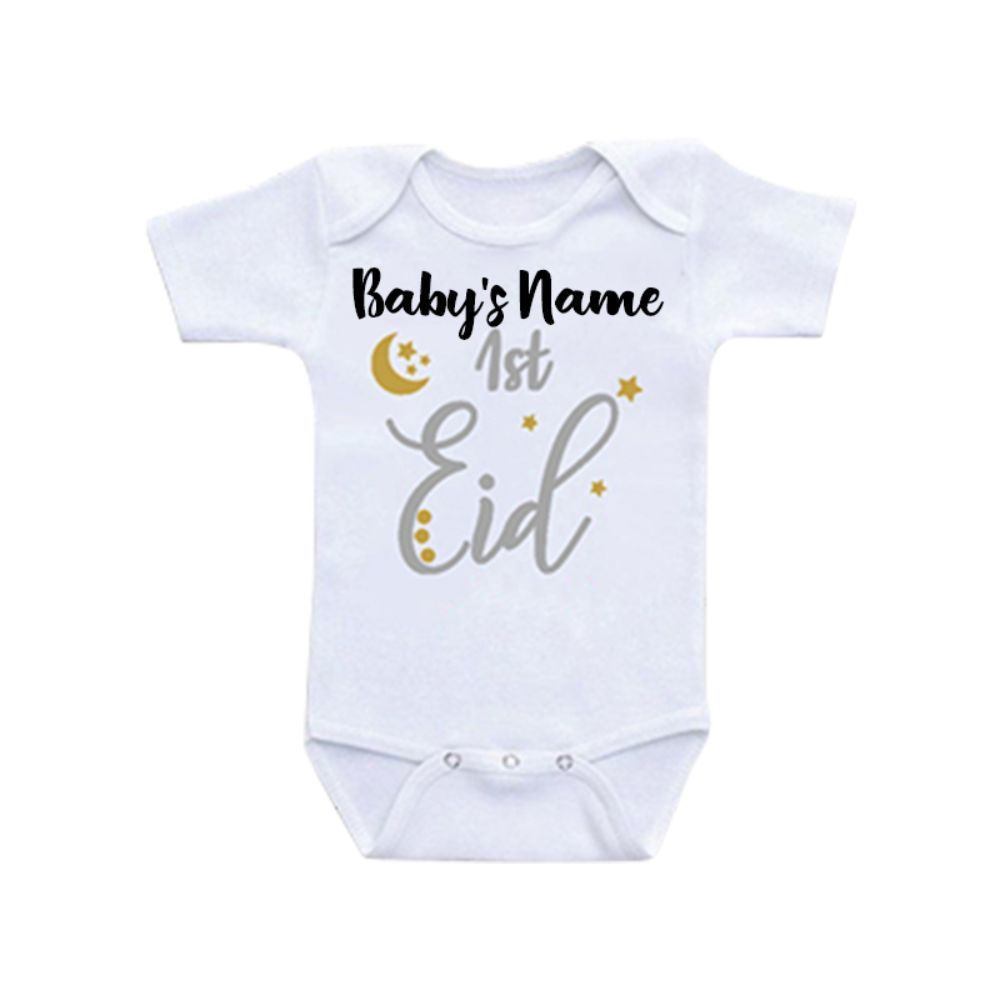 Impressions - Personalised First Eid Bodysuit - White