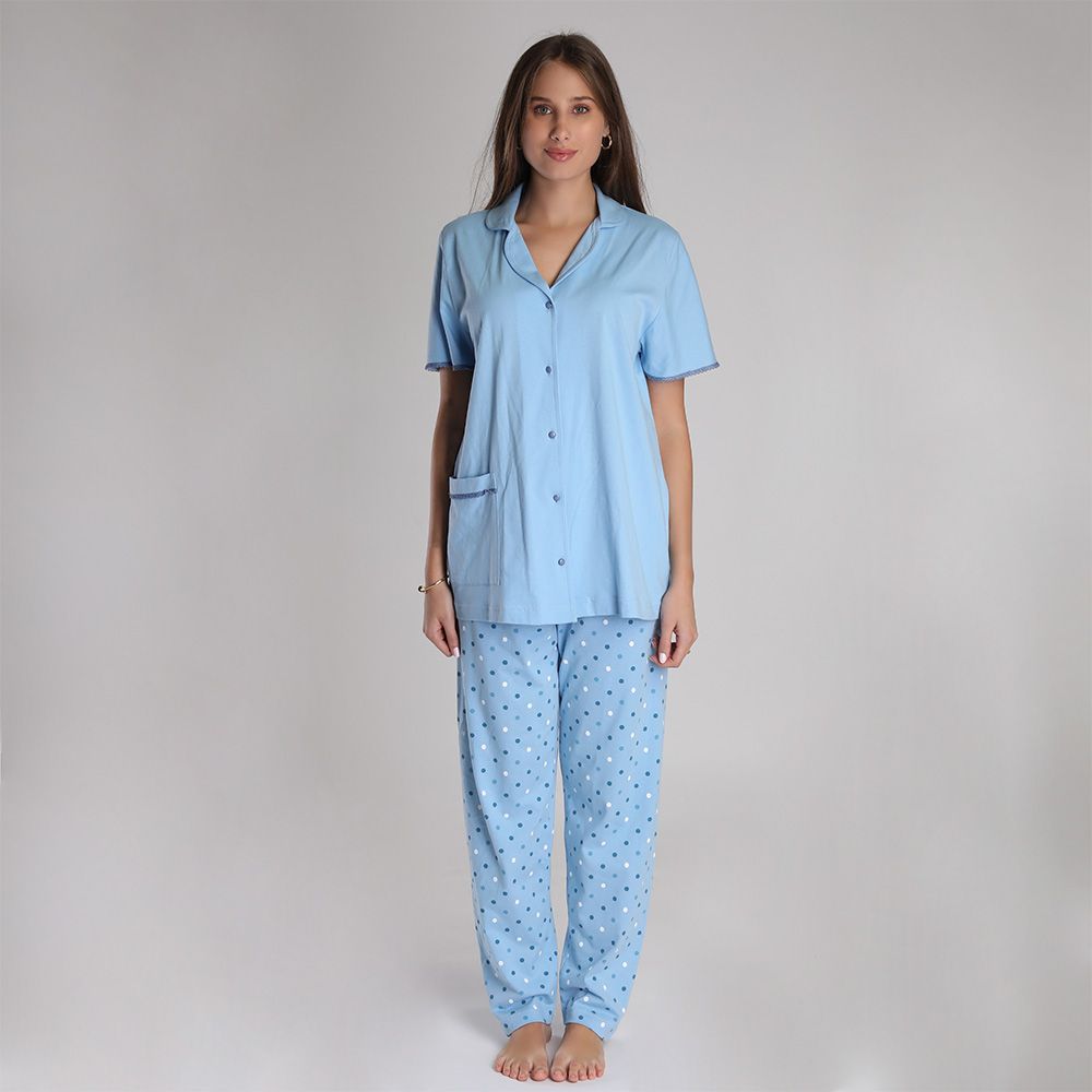 Cosset - Polka Dot Blue PJ Set