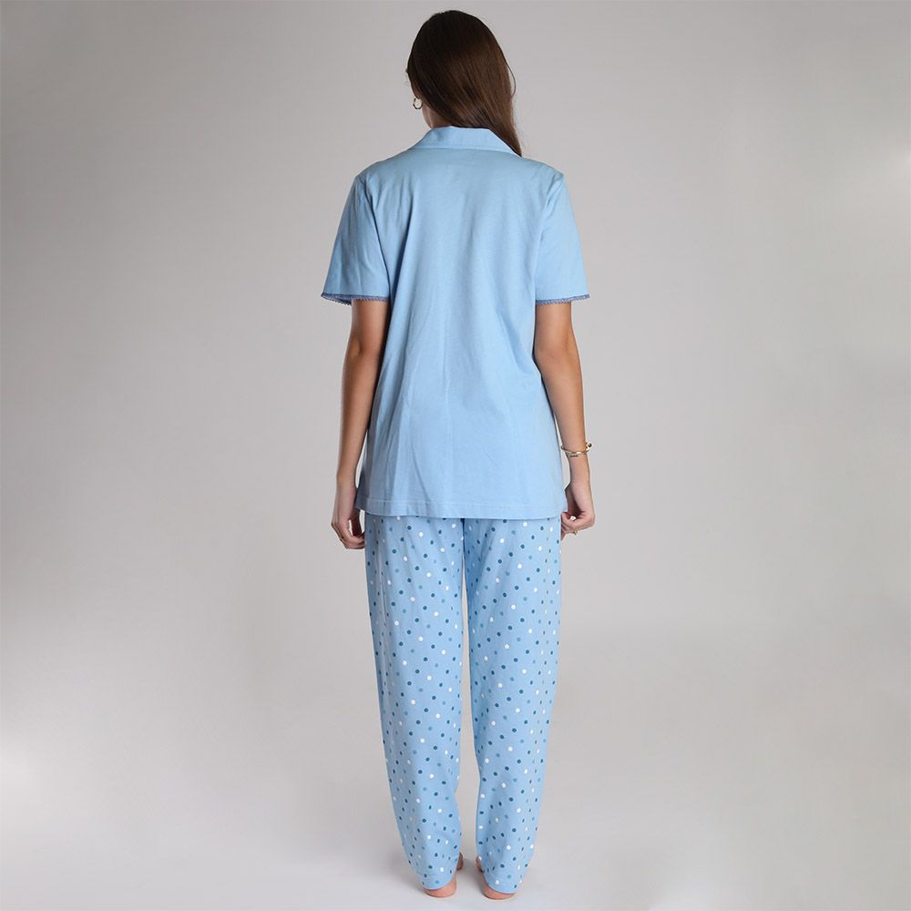 Cosset - Polka Dot Blue PJ Set