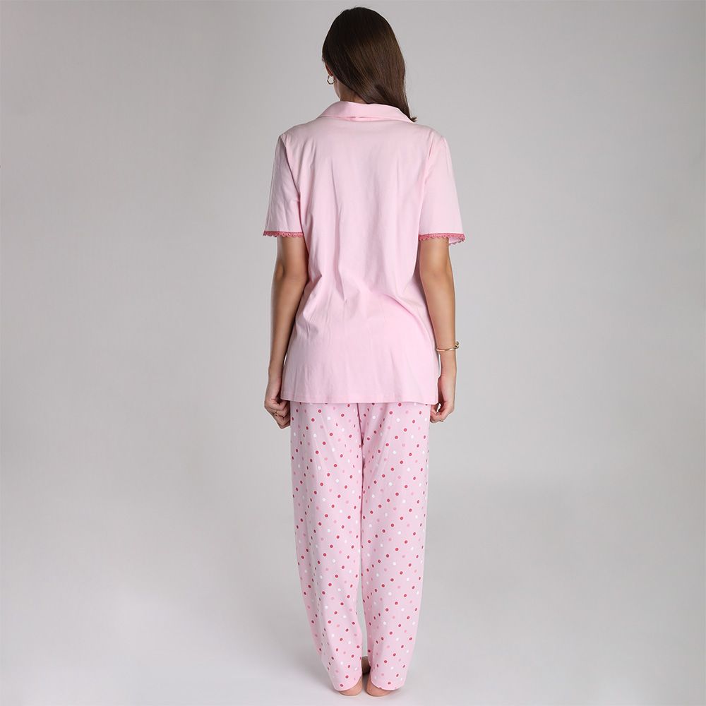 Cosset - Polka Dot Pink PJ Set