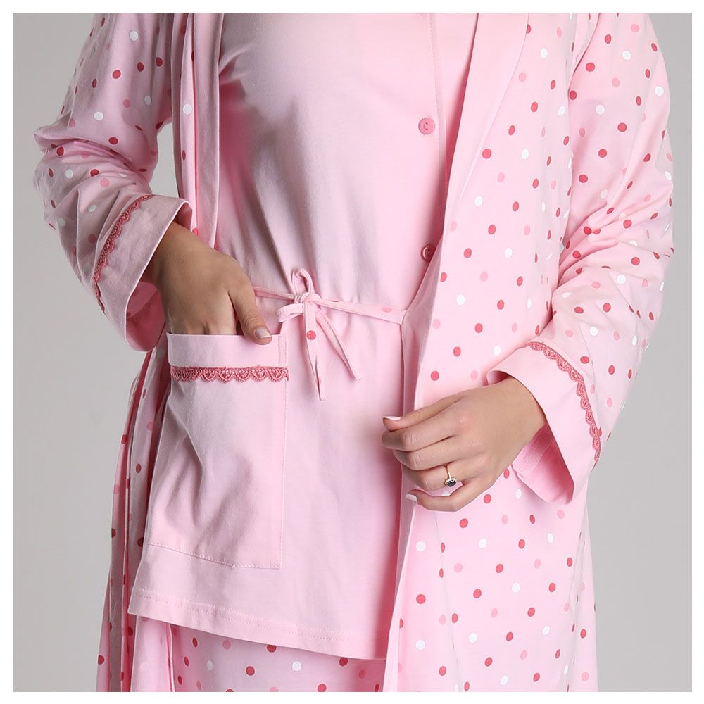 Cosset - Polka Dot Pink PJ Set