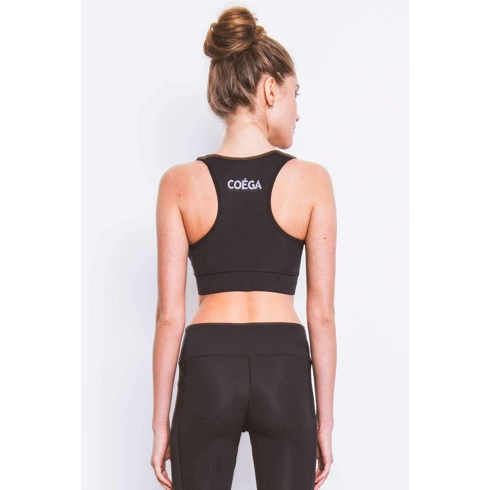 COEGA Sunwear - L Swim Crop Top, Black