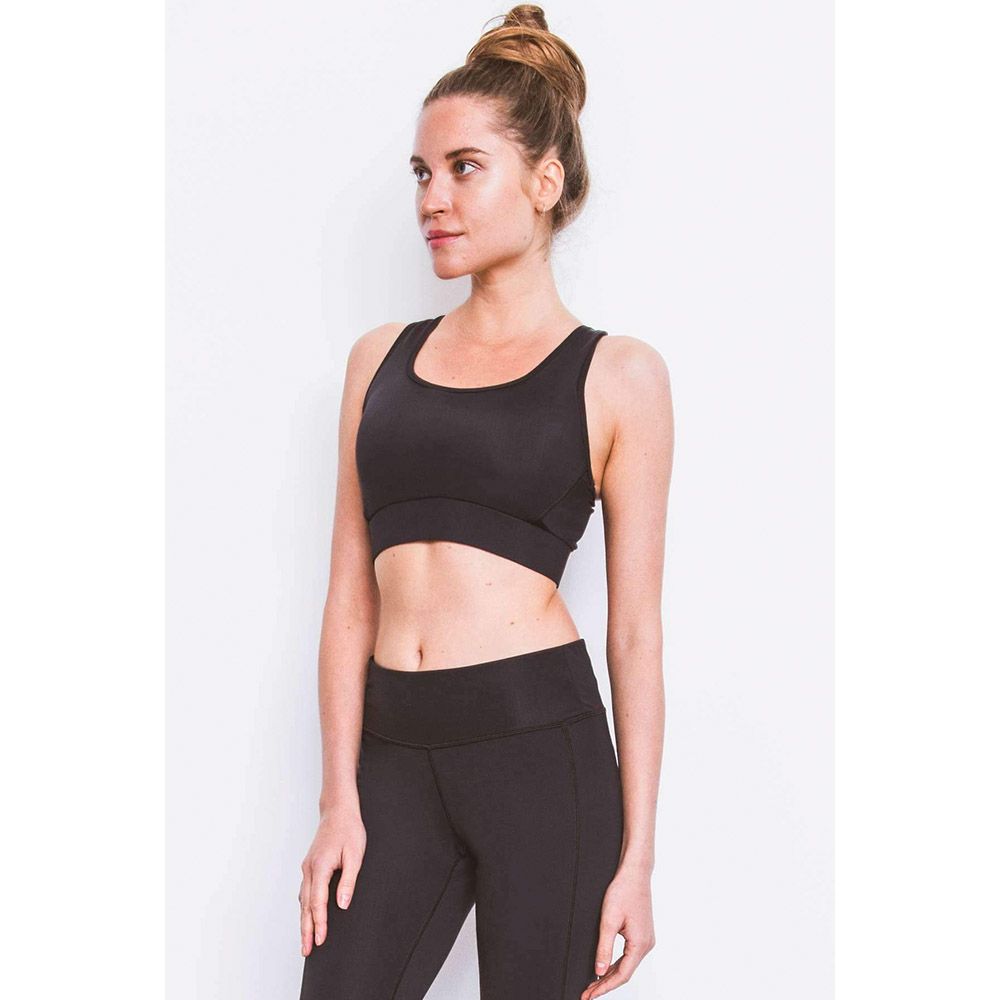 COEGA Sunwear - L Swim Crop Top, Black