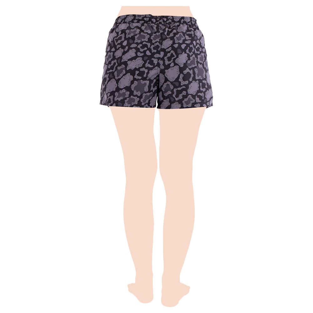 Coega Sunwear - Ladies Boardshorts - Black Glitter Cheetah