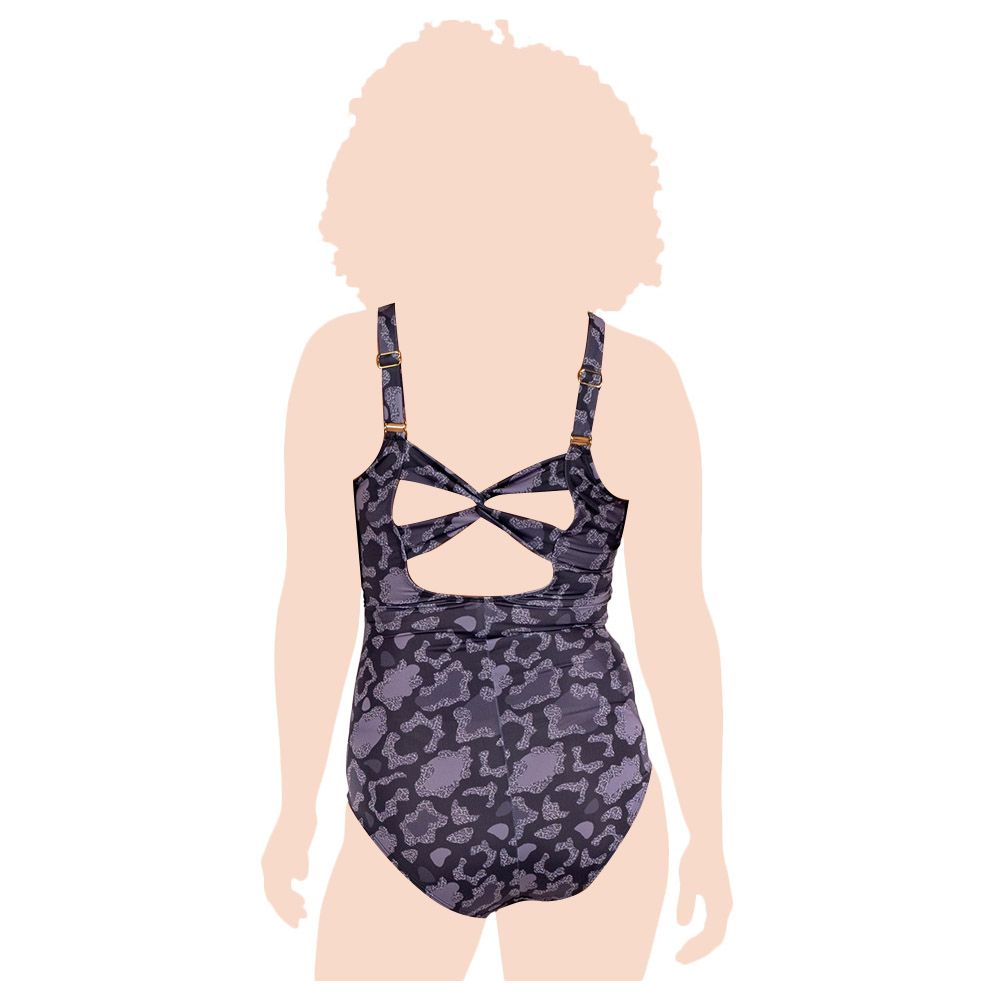 Coega Sunwear - Swim Suit Vintage - Black Glitter Cheetah