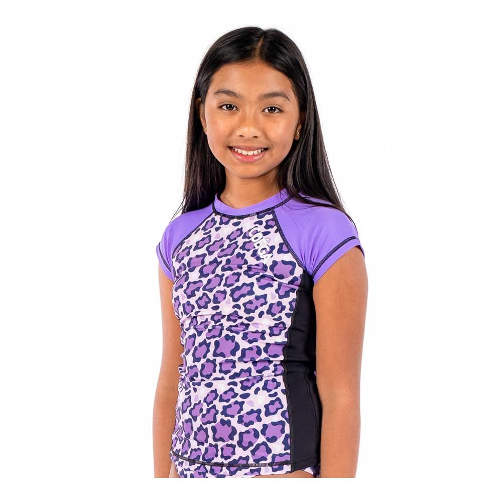 Coega Sunwear - Girls Youth Rashguard Cap Sleeves - Purple