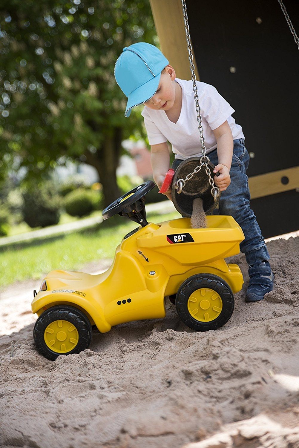 Rolly Toys - Digger CAT 360° Excavator with Minitrac Dumper CAT Ride On