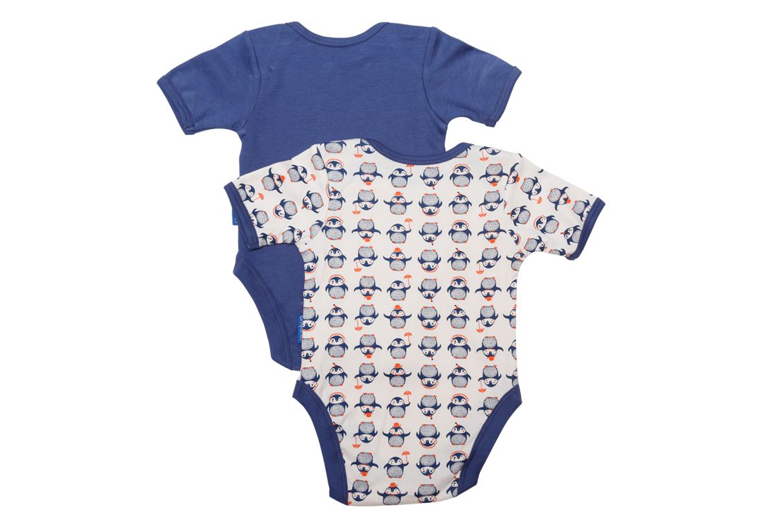 Amy & Ray, Boys Body Suit Half Sleeves - 2 Pack   