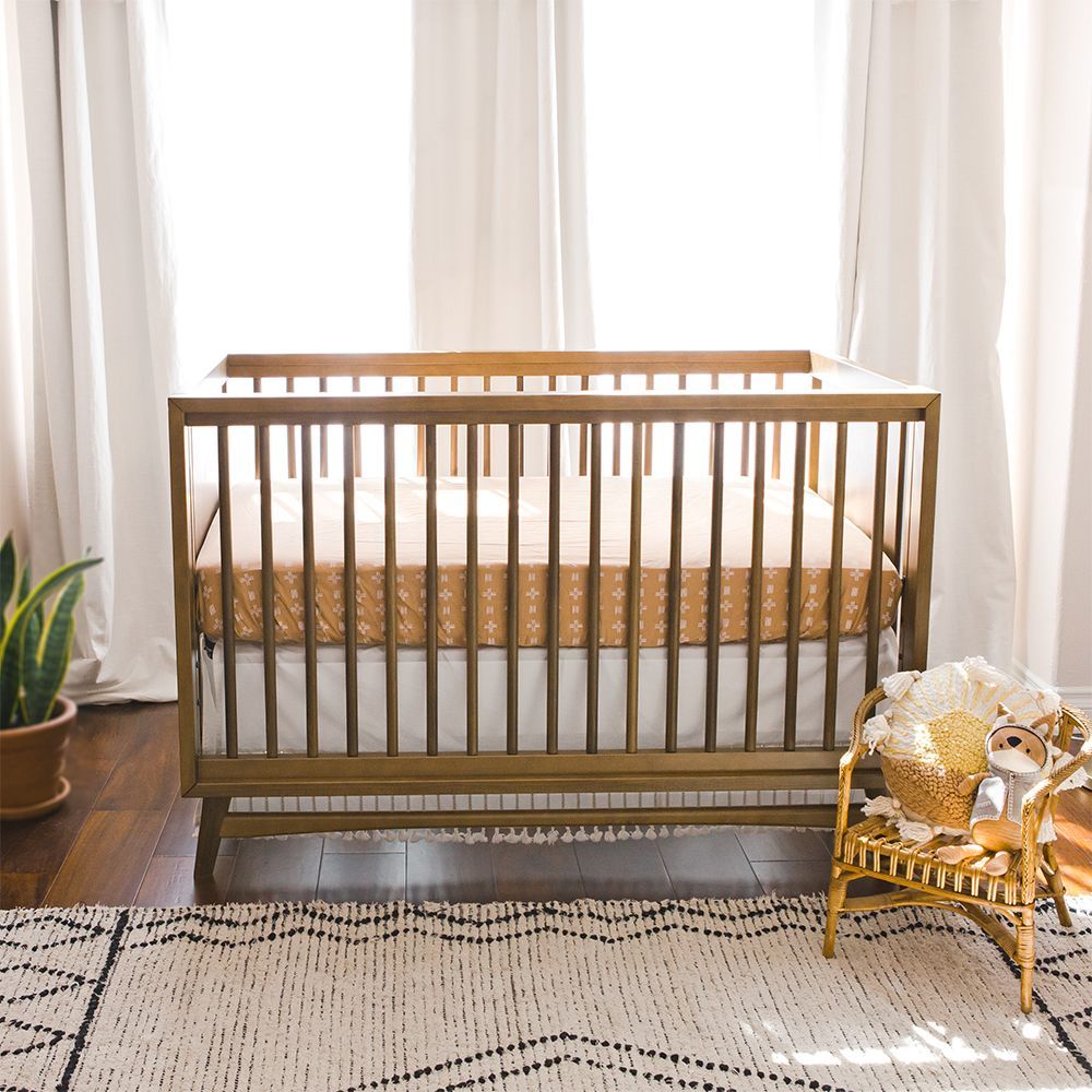 Crane Baby - Kendi Crib Sheet - Copper Dash