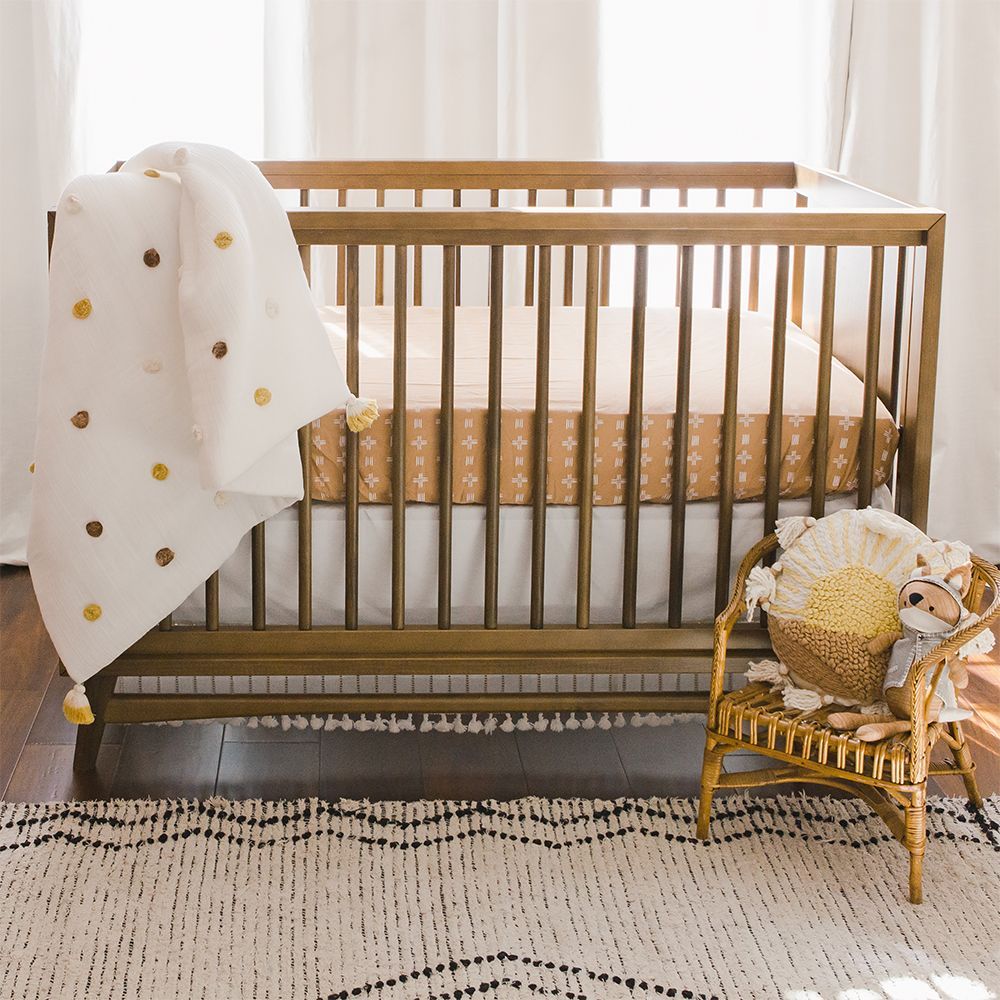 Crane Baby - Kendi Crib Sheet - Copper Dash