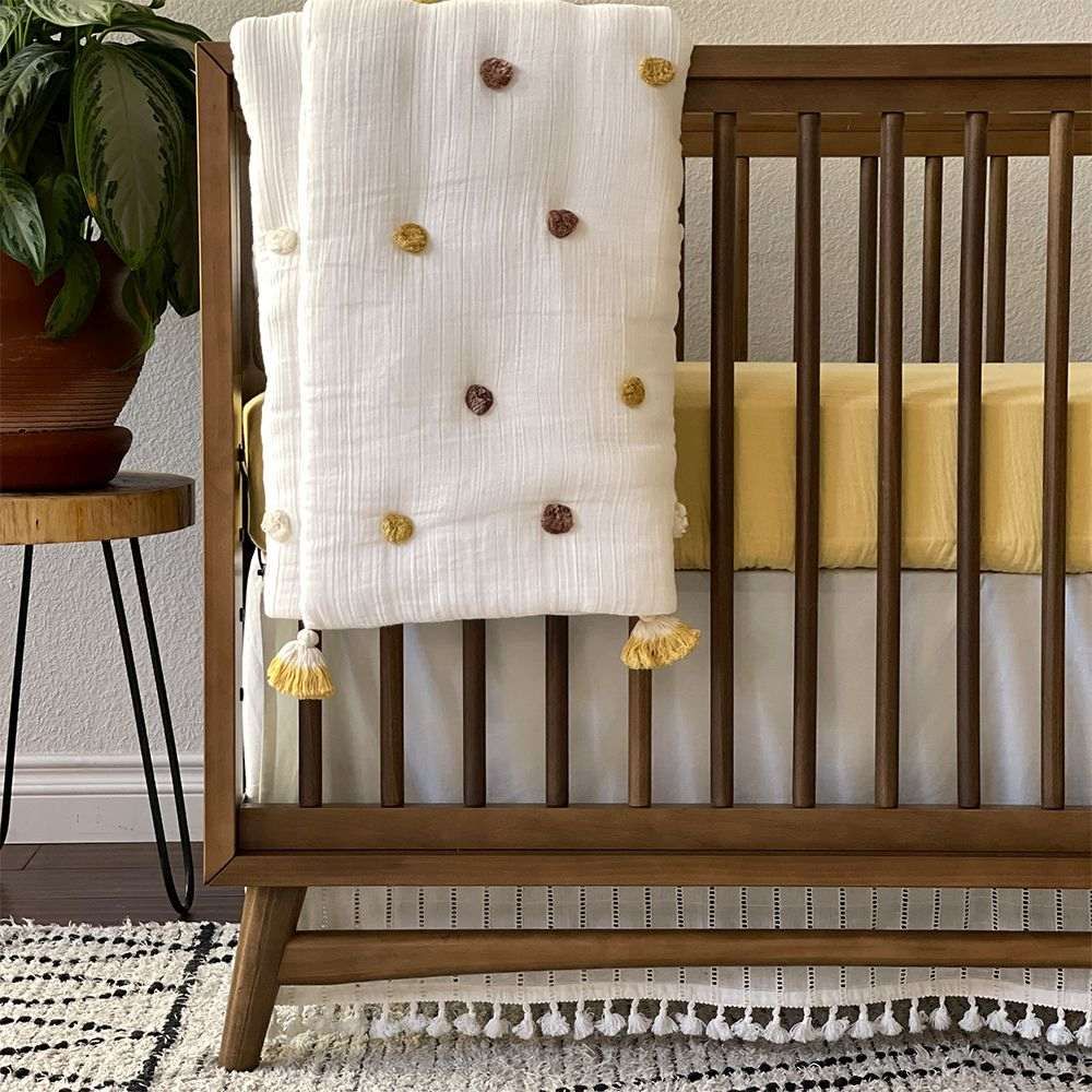 Crane Baby - Crib Fitted Sheet - Ochre