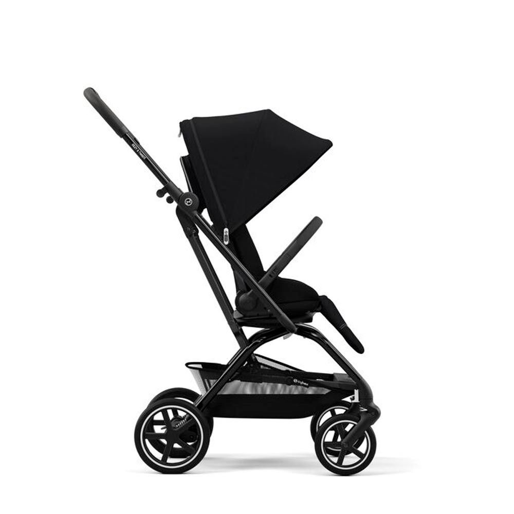 Cybex - Eezy S Twist+2 Black Frame Stroller - Moon Black