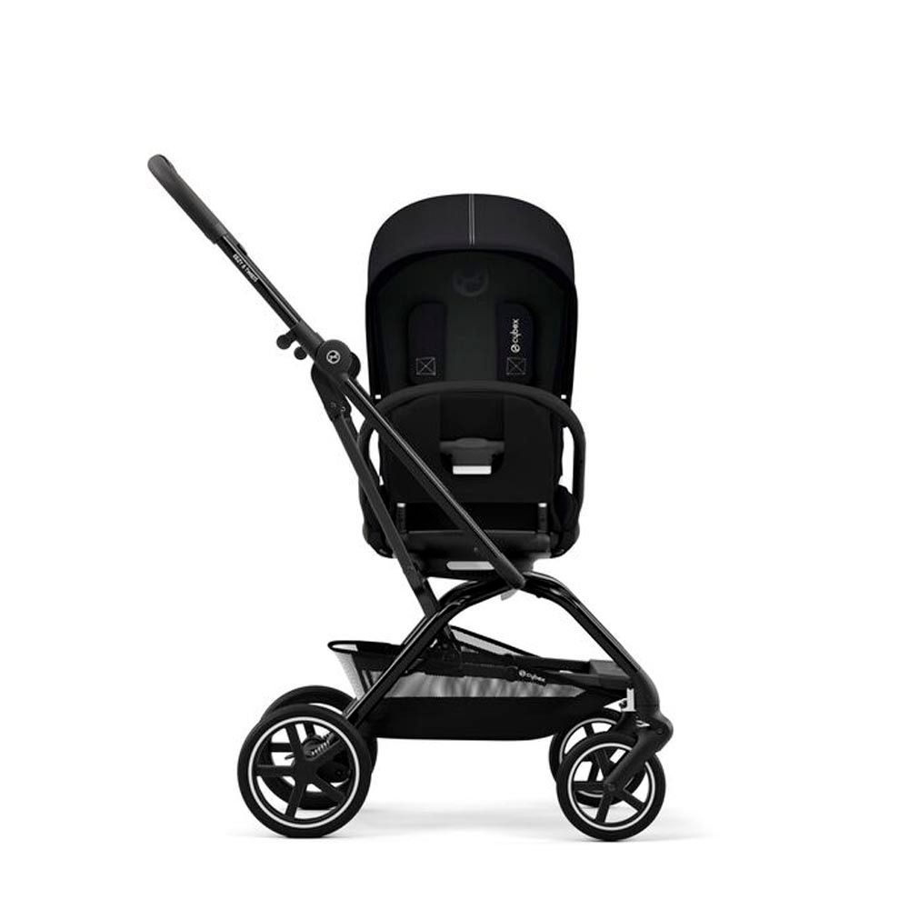 Cybex - Eezy S Twist+2 Black Frame Stroller - Moon Black