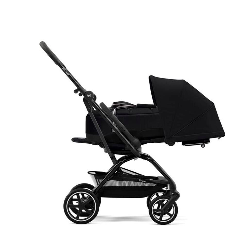 Cybex - Eezy S Twist+2 Black Frame Stroller - Moon Black