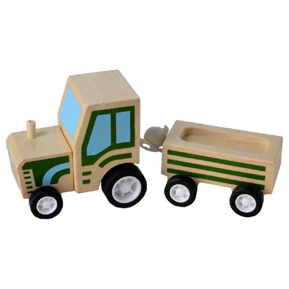 Click Clack - Tractor Trailer Wooden Toy