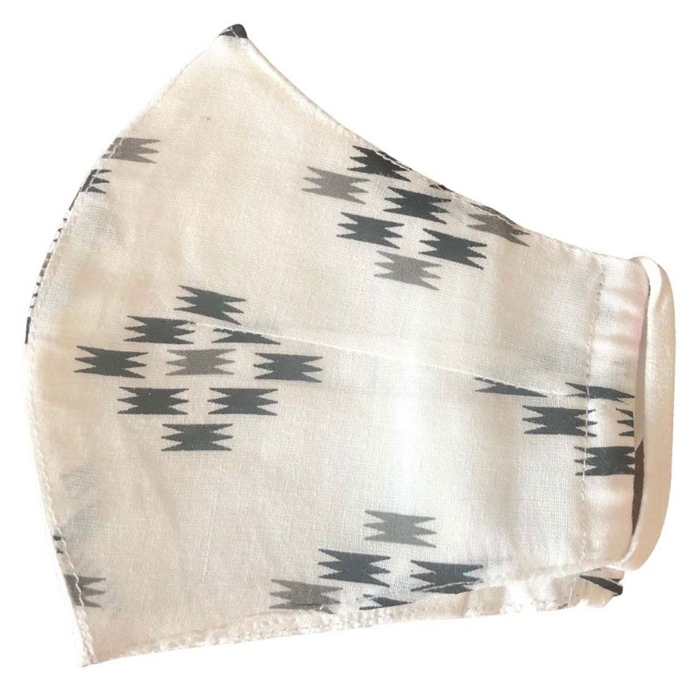 Ecostore - White Ikat Women's Face Mask