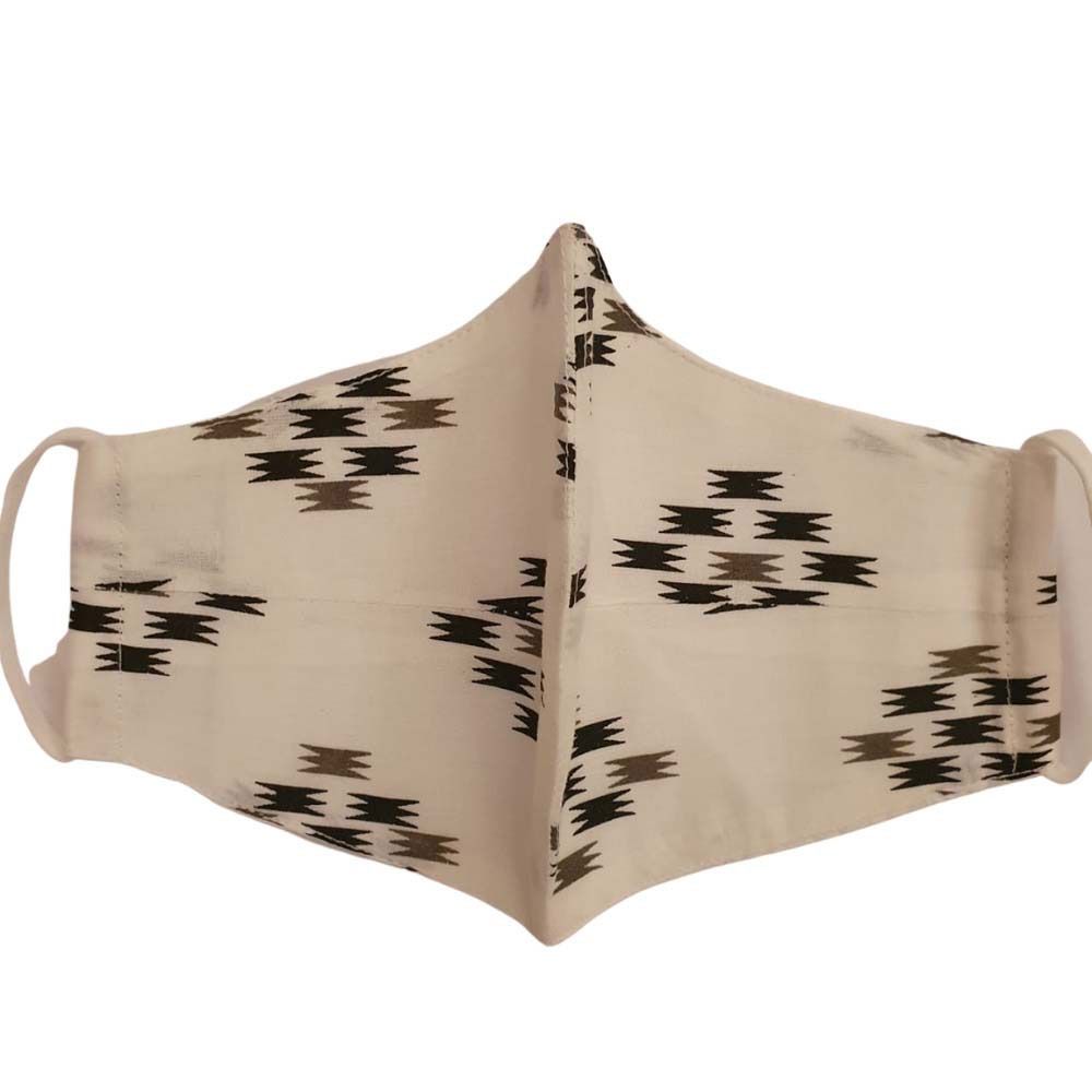 Ecostore - White Ikat Women's Face Mask