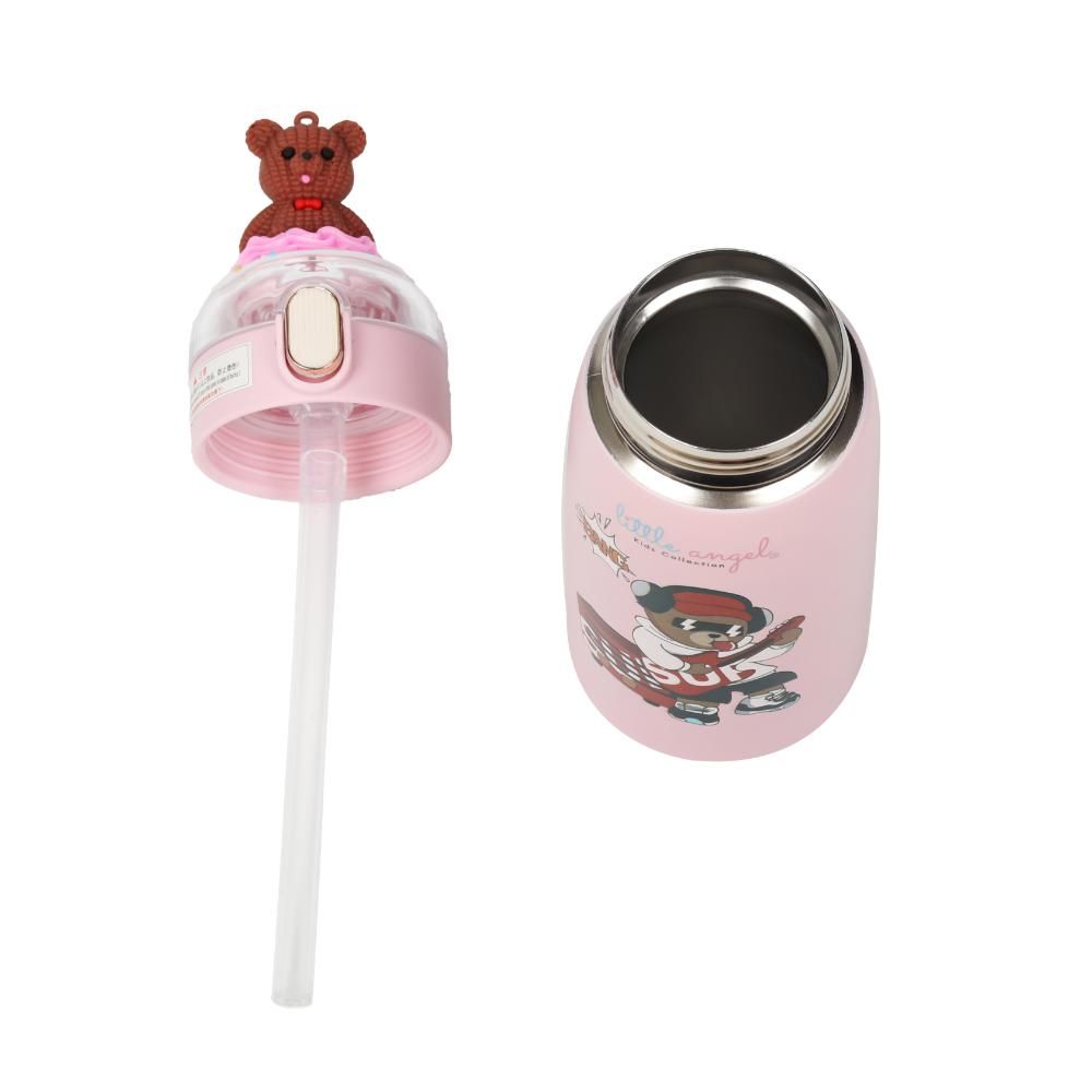 Little Angel - Kids Steel Water Bottle - 400ml - Light Pink