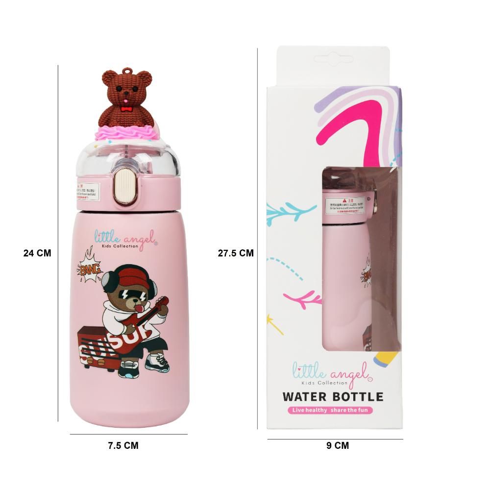 Little Angel - Kids Steel Water Bottle - 400ml - Light Pink