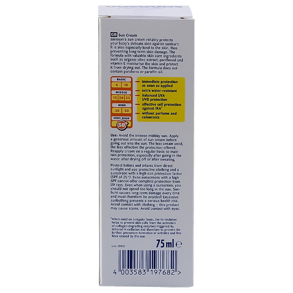 Sanosan - Baby Sun Cream SPF50+ 75ml