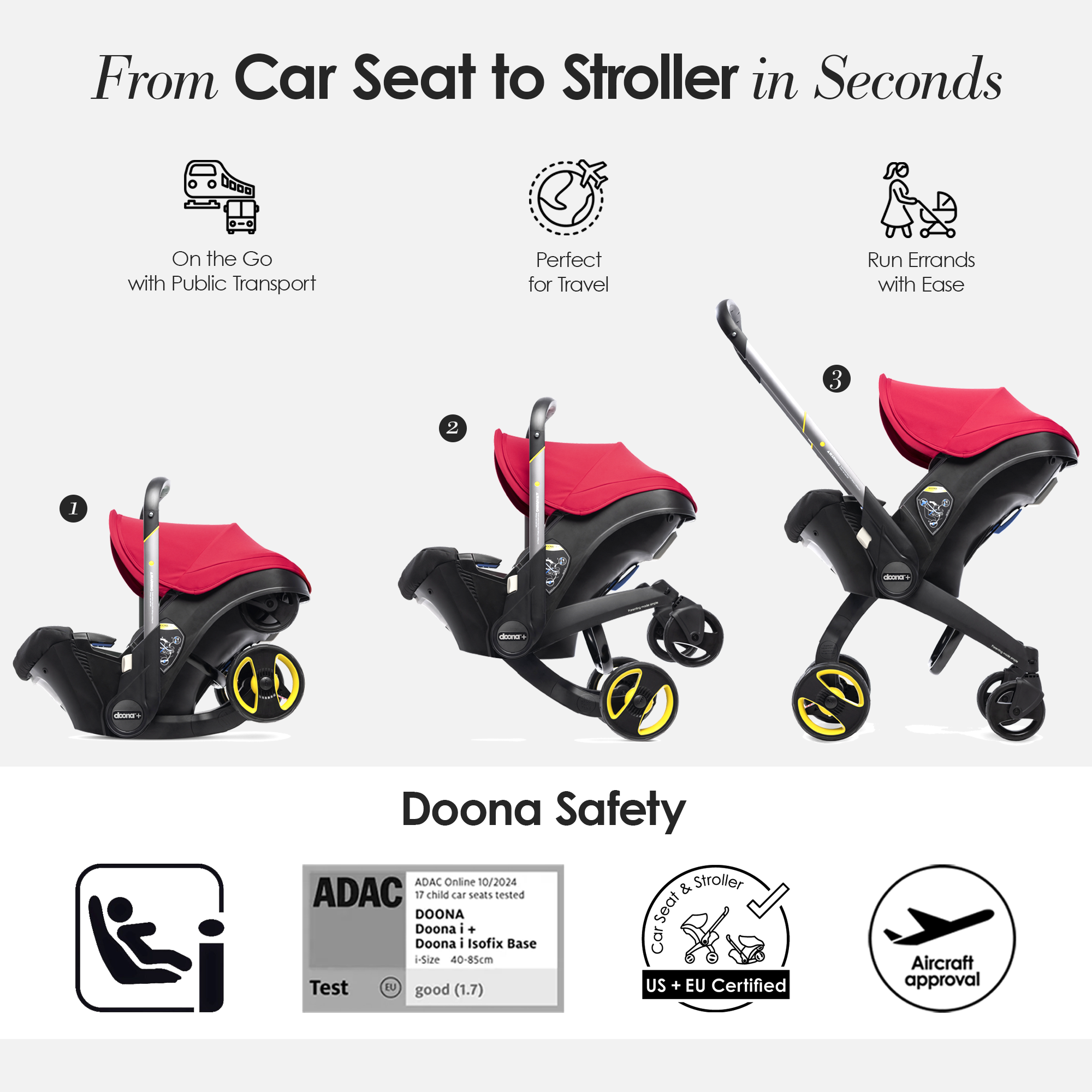 Doona - Infant Car Seat - Flame Red