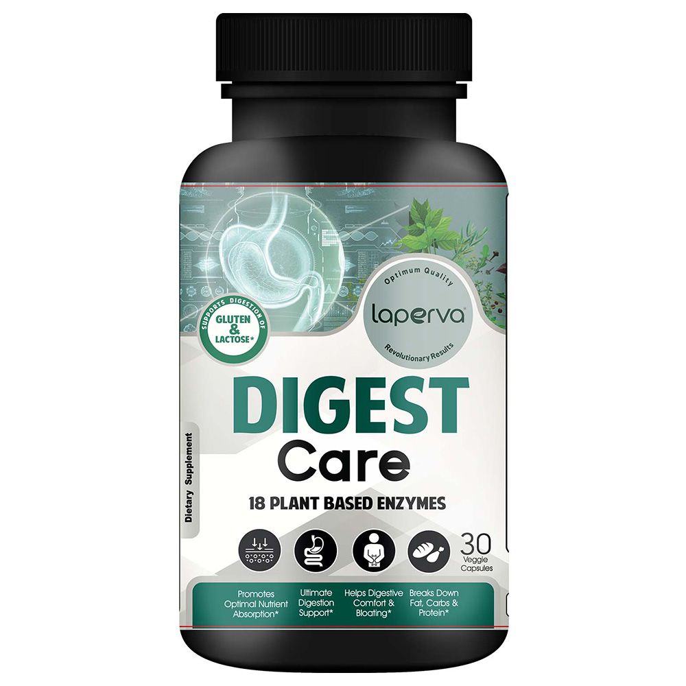 Laperva - Digest Care 18 Plant Based Enzymes Capsules - 30pc 