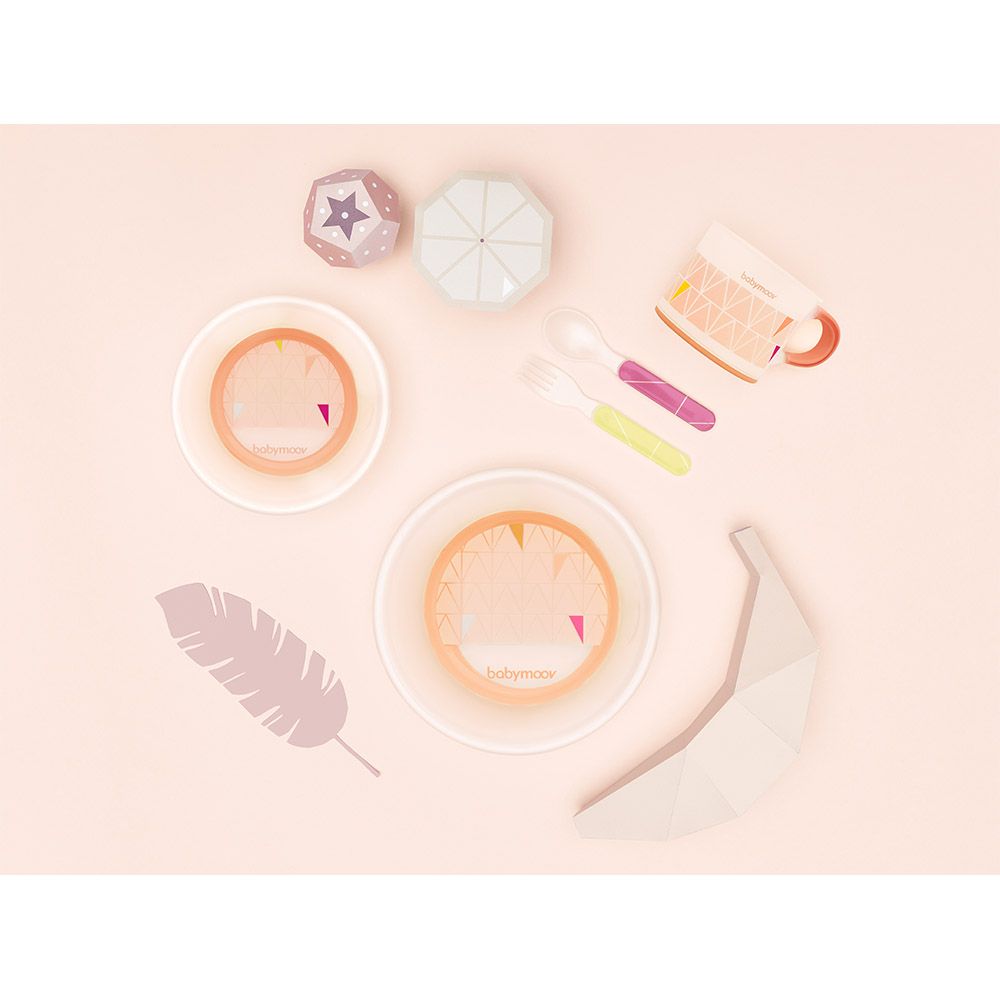 Babymoov - Anti-Slip Feeding Set - Peach