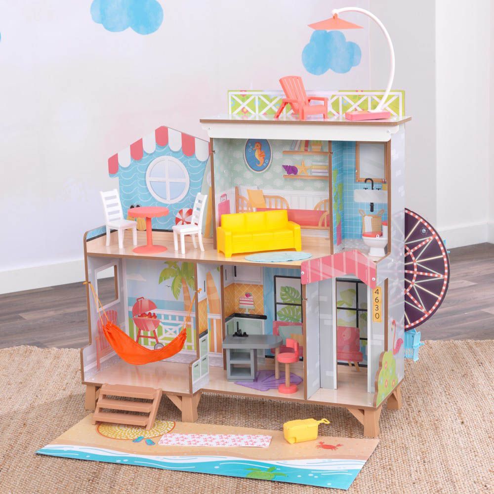 Kidkraft - Ferris Wheel Fun Beach House Dollhouse