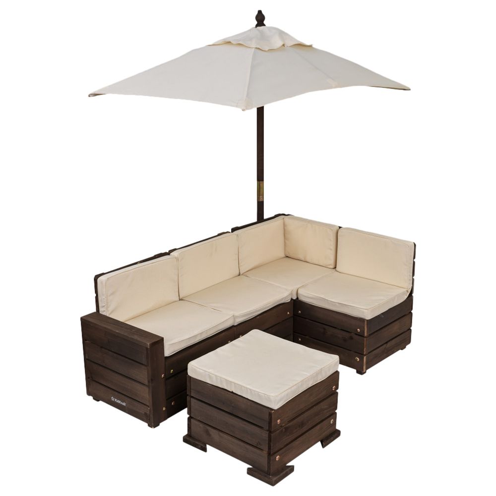 Kidkraft - Outdoor Sectional Ottoman & Umbrella Set - Bear